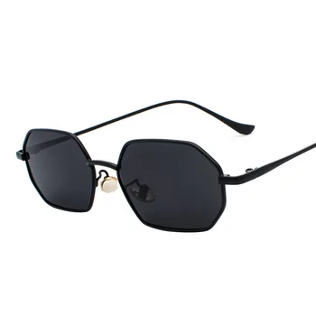 Retro Klasika Mažas daugiakampio akiniai nuo saulės atspalvių, moterų, Vyrų, Moterų, Prabangos Aikštėje Saulės Akiniai Vintage Black Mirror Akiniai UV400