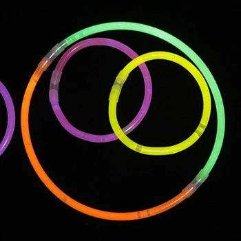 100 Vnt Švyti Lazdos Ryškiai spalvoti Šviesos Stick Šalies Fluorescencinės 