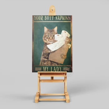 Funny Cat Plakatas, Motyvacinį Citata Meno Spaudiniai, Senovinių Gyvūnų Sienos Menas, Inspirationa Tekstas Sienos Nuotrauka, Vonios Kambarys, Miegamasis Dekoro