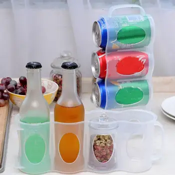 Ranka Traukti Galite Organizatorius Namų Erdvės taupymo Plastikinės Stačiakampius 4 Skylės stalčiuko Virtuvės Šaldytuvas Smart Maisto Konteinerį