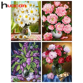 Huacan 5d Diamond Tapybos Gėlių 