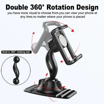 XMXCZKJ Universal Car phone Holder Clip-grip Car Cell Phone Mount Holder 360 Adjustable Dashboard Car Phone For Iphone 8 Xiaomi