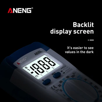 A830L LCD Skaitmeninis Multimetras Elektros Ammeter Voltmeter Testeris Srovės Matuoklis Nešiojamą DC AC Įtampos Diodas Freguency Įrankis