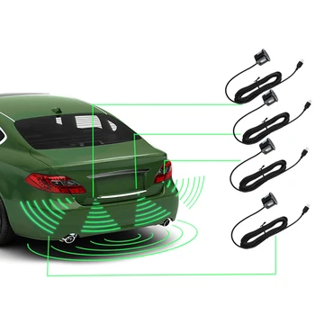 Auto Parktronic Radaras Stebi, Automobilių Parkavimo Jutiklis LED Intelligent Su 4 Jutikliai ir Atbulinės Atsarginės Backlight Ekranas Detektorių Sistema
