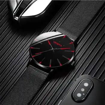Geriausiai parduodamų 2021 Minimalistinio Vyrų Mados Ultra Plonas Laikrodžiai Paprasta Vyrų Verslo Nerūdijančio Plieno Tinklelio Diržo Kvarco Žiūrėti