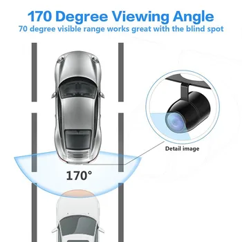 2021 Naujas HD Naktinio Matymo Automobilio Galinio vaizdo Kamera 170 Plataus Kampo Grįžtamieji Parkavimo Kamera, Vandeniui CCD LED Auto Stebėti Universalios