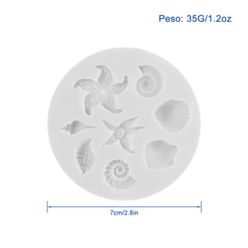 3D Mielas Seashell Formos Silikoninės Formos šokoladiniai Saldainiai 
