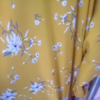 Atspausdintas Šifono narcizai nepralaidūs spaudinių vaikų marškinėliai suaugusiųjų suknelės ir kelnės Papuošalai Naujas šifono audinio