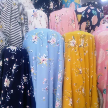 Atspausdintas Šifono narcizai nepralaidūs spaudinių vaikų marškinėliai suaugusiųjų suknelės ir kelnės Papuošalai Naujas šifono audinio