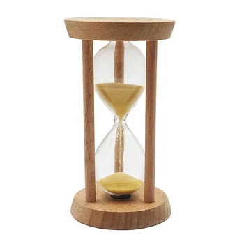 MagiDeal 10 minučių Magnetinio Smėlio smėlio laikrodis Sandglass Smėlio Laikmatis Laikrodis namų Virtuvėje Mokyklos Šiuolaikinių Medinių Valandą Dekoro Dovana
