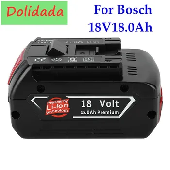 Originalus 18V18000mAh Įkrovimo Už Bosch 18V18.0Ah Baterija Atsargine Nešiojamų Pakeitimo BAT609 lemputė+Kroviklis