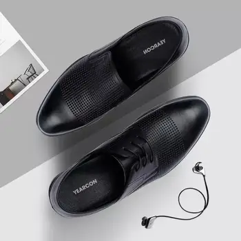 Xiaomi youpin žingsnis ir vilkite vieną karvės odos perforuotos odos batai tuščiaviduriai atsitiktinis verslo vyriški odiniai batai