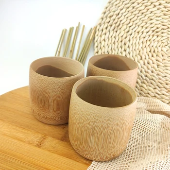 Natūralaus Bambuko Geriamas Puodelis Arbatos Derliaus Alaus Kavos, Sulčių, Pieno Puodelis Japonija Stiliaus Mediniai Taurės Pusryčiai Alaus, Pieno Drinkware