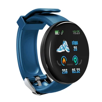D18 Smart Watch Vyrai Moterys Bluetooth Širdies ritmo Monitorius Fitness Tracker Sporto Smart Apyrankė 