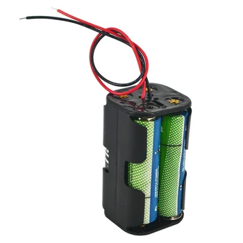 Aukštos Kokybės AA Baterijų Laikiklis 6 V 4 x AA Baterijos Juodo Plastiko talpinimo Atveju Dual Sluoksnius Su Viela, Švinas