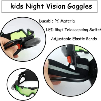 Naktinio Matymo Akiniai Reguliuojamas Vaikai LED Naktį Akiniai Lenktynių Dviračiai Medžioklės Apsaugoti Akis Vaikų Dovanų