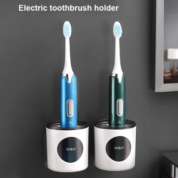 Elektriniai dantų šepetėlis stovo vonios kambarys, dantų šepetėlis stovo nemokamai perforacija sienos montuojamas dantų šepetėlis stovo