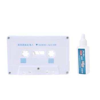 -Audio Cassette Tape Head Cleaner & Demagnetizer for Car, Home and Portable Cassette Players, Wet Type