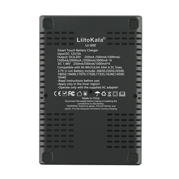 Liitokala LII-600 Greitai Baterija Recharger LCD Ekranas Neliesti Kontrolės 4-kanalų Nepriklausomų Įkrovimo Automatinis, Rankinis