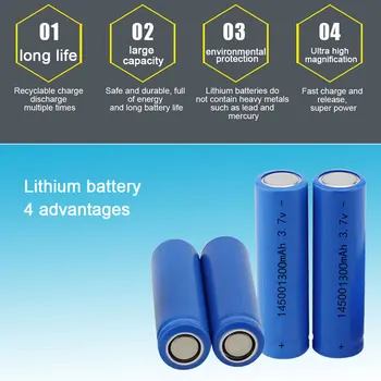 Naujos Įkraunamosios Battery14500 1200mah), 3,7 V Ličio Li-jonų Baterijas LED Žibintuvėlis Žaislas Elektrinis dantų Šepetėlis
