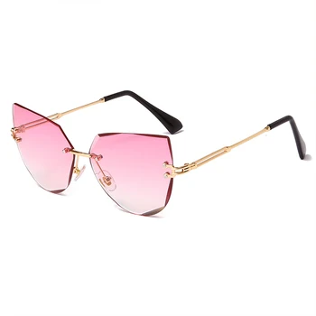 Taškus Cat Eye Akiniai nuo saulės Ženklo Dizaino Naujos Moterų Metalo Saulės akiniai Prabanga Lady Atspalvių UV400 Akiniai oculos gafas de sol