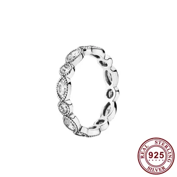 925 Sterlingas Sidabro Visos Žiedas Klasikinis Žiedas Crystal Cz Žiedas Moterims Vestuves Dovanų Bižuterijos