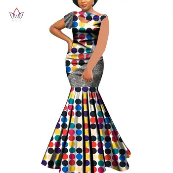 2021 Afrikos Suknelės Moterims Heidi Bazin Riche Stiliaus Femme Bodycon Lady Spausdinti Vaškas Plius Dydis Šalis Ilgai Vestuvių Vestido Wy8602