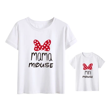 Mamytė ir Man mergytę Juoda Tshirts Šeimos Tshirts Mados MINI ir MAMA Mados Šeimos Atrodyti Berniukų Mama, Mama, T-shirt