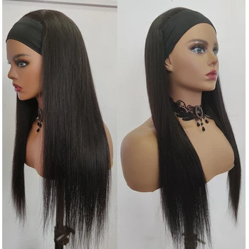 Ekrano užsklandą perukas žmogaus plaukas garbanotas perukas ilgi tiesūs žmogaus plaukų perukai už juodaodžių moterų Brazilijos remy Plaukų lankelis perukas