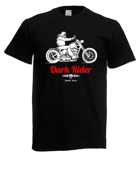 Vyrų Marškinėliai Medvilnė Spausdinti Marškinėliai Herren T-Shirt Dark Rider I Motorrad I Dviratininkas I Spruche Bis 5XL Tee Marškinėliai