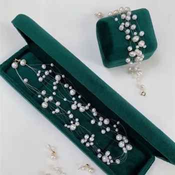Nemokamas pristatymas žvaigždėtą vasaros 3 vnt. viename karoliai, apyrankės auskarai rinkinys moterims, natūralios baltos spalvos nekilnojamojo perlų papuošalai vestuvių dovana