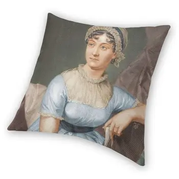 Jane Austen Pagalvėlė Padengti 40x40 Apdailos Spausdinimo Puikybė ir Prietarai Mesti Pagalvės užvalkalą už Sofos Dvi Pusės