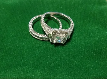 Princesė Iškirpti Asmenybės Žavesio Žiedas Dvigubas Žiedas Ponios Dalyvavimas Vestuvių Žiedas