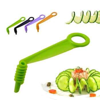 1 Vnt Kūrybos Vadovas Agurkai Spiralės Slicer Vaisių, Daržovių Sukasi Pjaustymo Virtuvės Įrankiai Įtaisą Cocina Namuose Įrankiai Atsitiktine Spalva