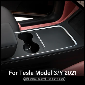 Model3 Automobilio Centrinio Valdymo Skydas Apsaugos Už Tesla Model Y 2021 Priedai Matinė Juoda ABS Modelio Trijų modelio Y