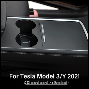 Model3 Automobilio Centrinio Valdymo Skydas Apsaugos Už Tesla Model Y 2021 Priedai Matinė Juoda ABS Modelio Trijų modelio Y