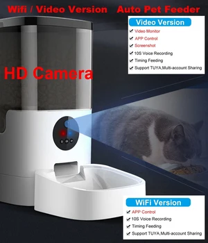 Automatinė Pet Šuo, Katė Finansuojančiojo Wifi / Video Versija HD Camera APP Kontrolės Balso Įrašymo 4/6L Didelės Talpos Pet Maisto Dozatorius