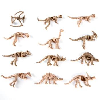 12pcs/set Dinozaurų Žaislai Dinozaurų Skeletas Modeliavimo Pavyzdį Mini Veiksmų Skaičius, Juros Kolekcijos Modelis Žaislai