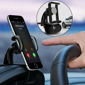 Universalus 360 Sukasi Mobilųjį Telefoną, GPS Automobilio prietaisų Skydelio laikiklio pagrindą Telefono Laikiklio Stovas Hud Clip-On Lopšys Telefono Laikiklis, Automobilinis Laikiklis