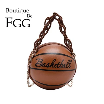 Boutique De FGG Naujovė Dizaineris Moterų Krepšinio Sankabos Pečių Maišą Paauglės, Crossbody Maišeliai su Akrilo Wristlets