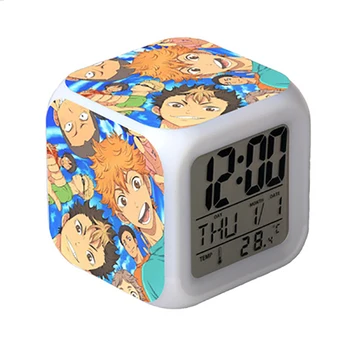 Anime Haikyuu Žaislai LED Touch Multi-funkcija Animacinių filmų Žadintuvas Septynių Spalvų Žiūrėti Naktį Led Laikrodis Gerbėjai Vaikams, Vaikų Dovanų