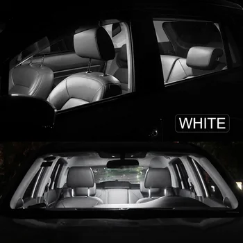 11pcs Ledo Mėlyna Balta Klaidų Automobilių, LED Lemputes, Interjero Žemėlapis Dome Skaitymo Šviesos Rinkinys, Skirtas 