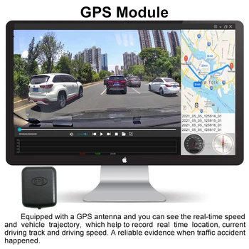 TAVIN 4K WiFi, Automobilių DVR Kamera 3840*2160P Sony IMX415 Hisilicon 3559 Galinio vaizdo Veidrodėlis Vaizdo įrašymo Brūkšnys Cam GPS Dvigubo objektyvo Kamera