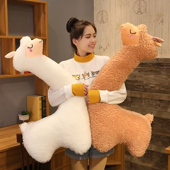 130cm Milžinišką Alpacasso Plius Žaislų, Gražių Gyvūnų Avių Pagalvę Įdaryti Minkštas Mielas Alpaka Lėlės Vaikams Mergaitės Gimtadienio Dovana