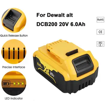 Už Dewalt DCB200 20V 6000mAh Bateriją Suderinamas su Dewalt 20V 18 v ir 20Vot Max XR Įrankiai Dewalt