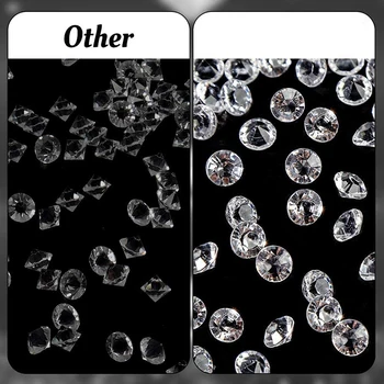 500G Akrilo Kristalų Diamond,8mm Vestuvių Stalo Konfeti Diamond Vaza Karoliukai Stalo Puošmena Vaza Tuščiavidurės Dekoracijos
