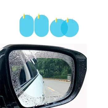 2vnt Automobilių Lietaus galinio vaizdo Veidrodis Filmai Vandeniui Anti-Rūko Automobilių Veidrodėliai Lietaus Anti-rain Protector Stiklo Plėvelės