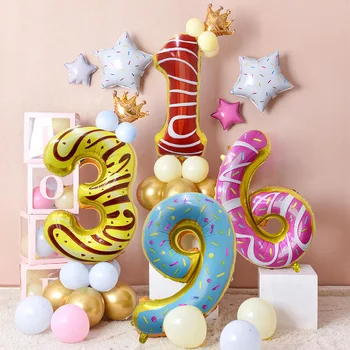 1pc skaitmeninis spurgos aliuminio plėvelę, balionas gimtadienio vaikų žaislas jubiliejų apdailos 32 colių JAV versija