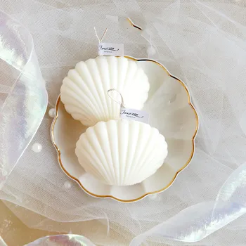 3D Seashell Žvakė Silikoninės Formos Pearl Shell Žvakė Akrilo liejinio Forma patvaraus Plastiko Šukutės Pelėsių 