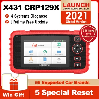 Pradėti CRP129X OBD2 Skaneris 4 Sistemos Automobilių Diagnostikos Įrankis OBD Automobilių Kodas Reader skaitytuvo atnaujinta iš CRP129
